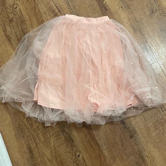 Windsor light pink tulle skirt with silver rhinestones - Picture 12 of 14